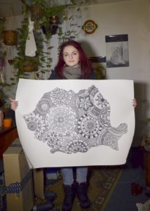 Harta Romaniei din mandale